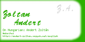 zoltan andert business card